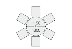 円形テーブル席