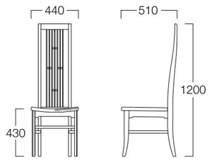 宝山ハイバックチェアサイズ