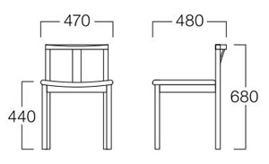 椿チェアサイズ