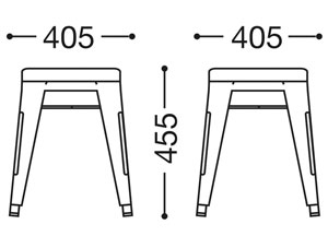 パンガススツールS45サイズ