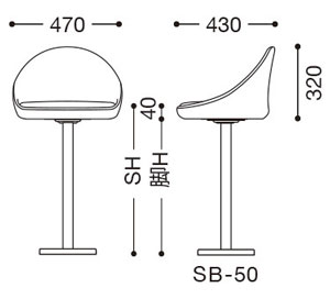 C-670（既製品） 脚SB-50サイズ