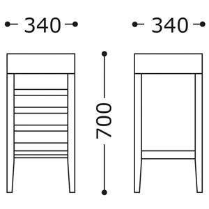 レスタックスツールC棚付（既製品）サイズ