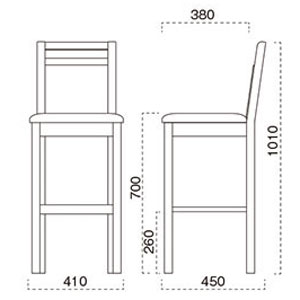 門前スタンド椅子サイズ