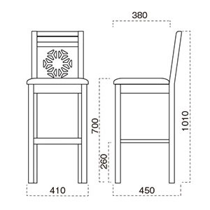 宇治スタンド椅子サイズ