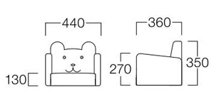 アニマルキッズダイニングシート クマサイズ