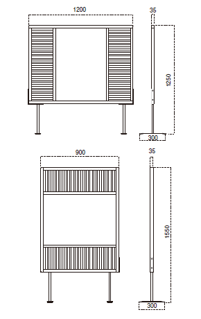 衝立6150-9127 サイズ