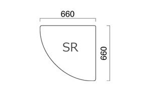 アトースSR（コーナースツール1/4円）サイズ