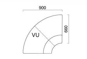 アトースVU（扇外コーナー）サイズ