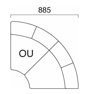 エニティOU（扇コーナー）サイズ